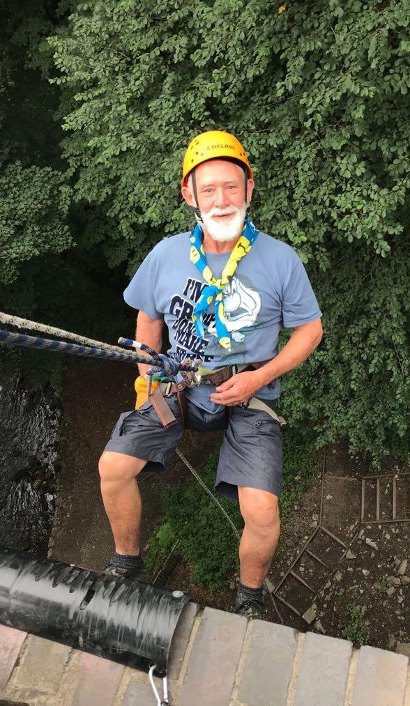 2ACScouts's tweet image. One of #2ACScouts younger members tries out abseiling at Miller's Dale during Summer Camp in the Peak District.