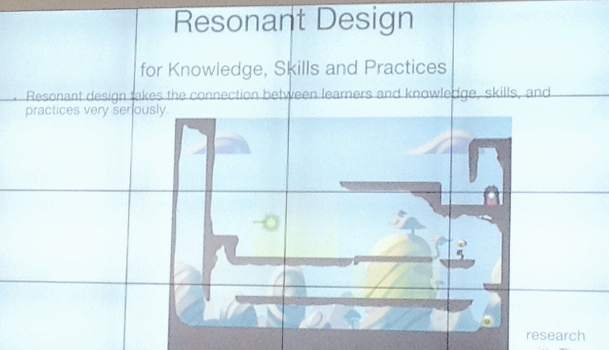blaucloud's tweet photo. Learning about Resonant design principles for games but also for any media learning ecosystem #CLS18 https://t.co/mdfuZgRWc6