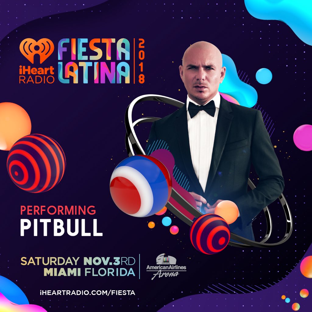 ajuste Costa Alternativa Pitbull в Твиттере: «305! ¡Celebremos en el @iHeartRadio Fiesta Latina 2018!  Boletos del #iHeartFiesta a la venta ya en la preventa de @ATT THANKS:  https://t.co/m0GPldJBC6 https://t.co/UUfeqi9S5v» / Твиттер