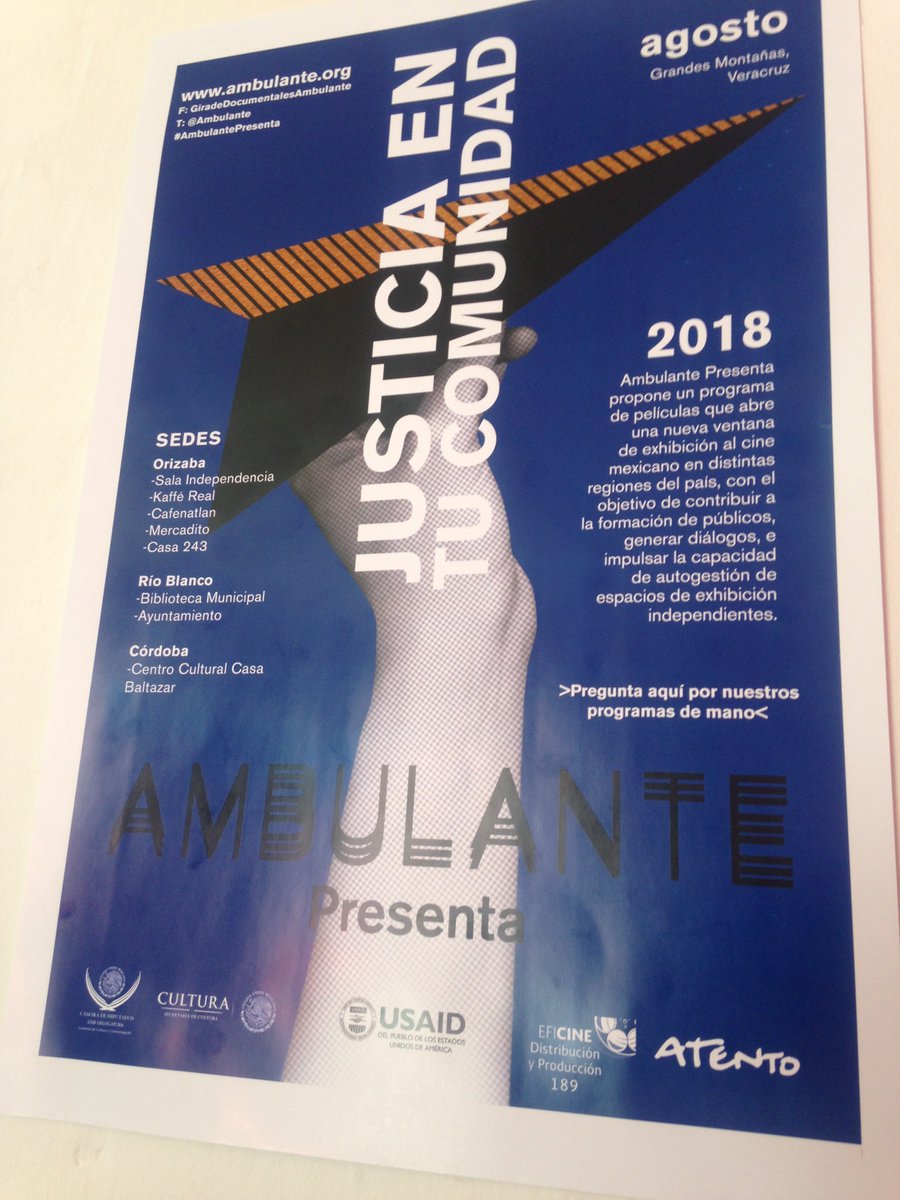 metlapilli's tweet image. Ya nos trajeron el programa de #JusticiaEnTuComunidad de @Ambulante ¡Pueden pasar por el suyo! @AmbulanteVer