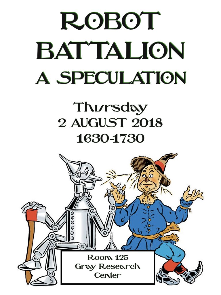 CaseMethodClub's tweet image. This week, at the Decision Game Club, #RobotSummer continues with Hobbes 1.4, a table-top game designed to spark discussions about #RobotWar

casemethodusmc.blogspot.com/2017/08/dgc.ht…