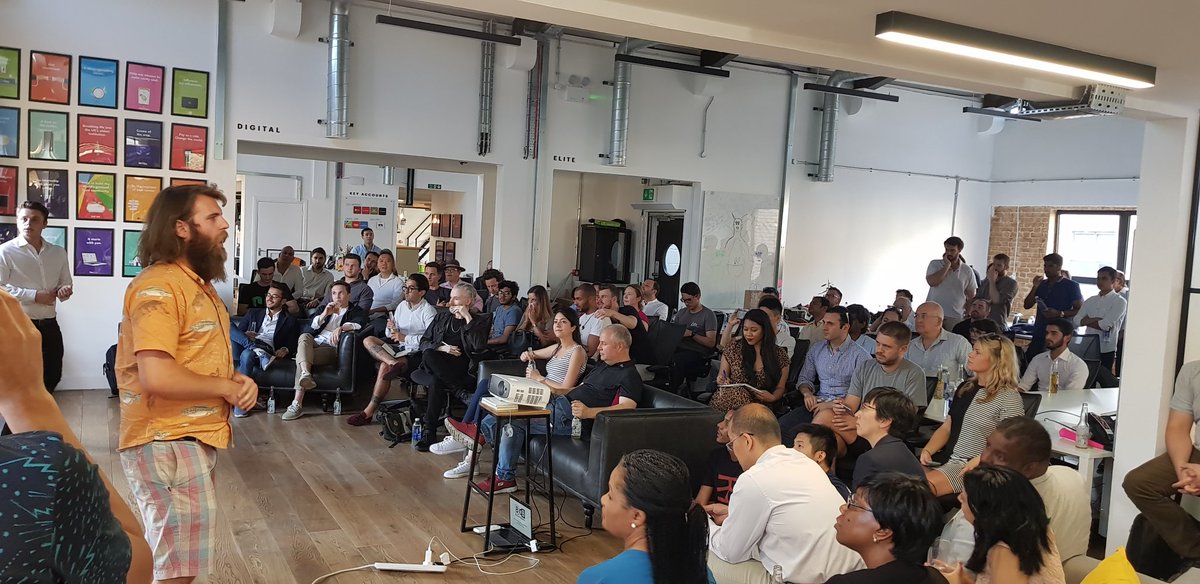 askmaddison's tweet photo. @BeardOnTheBlock @blockchainbeard Full house as usual @BchainBeginners #HowTo #Blockchain #Jobs #Wiser https://t.co/g0T6VSCbC8