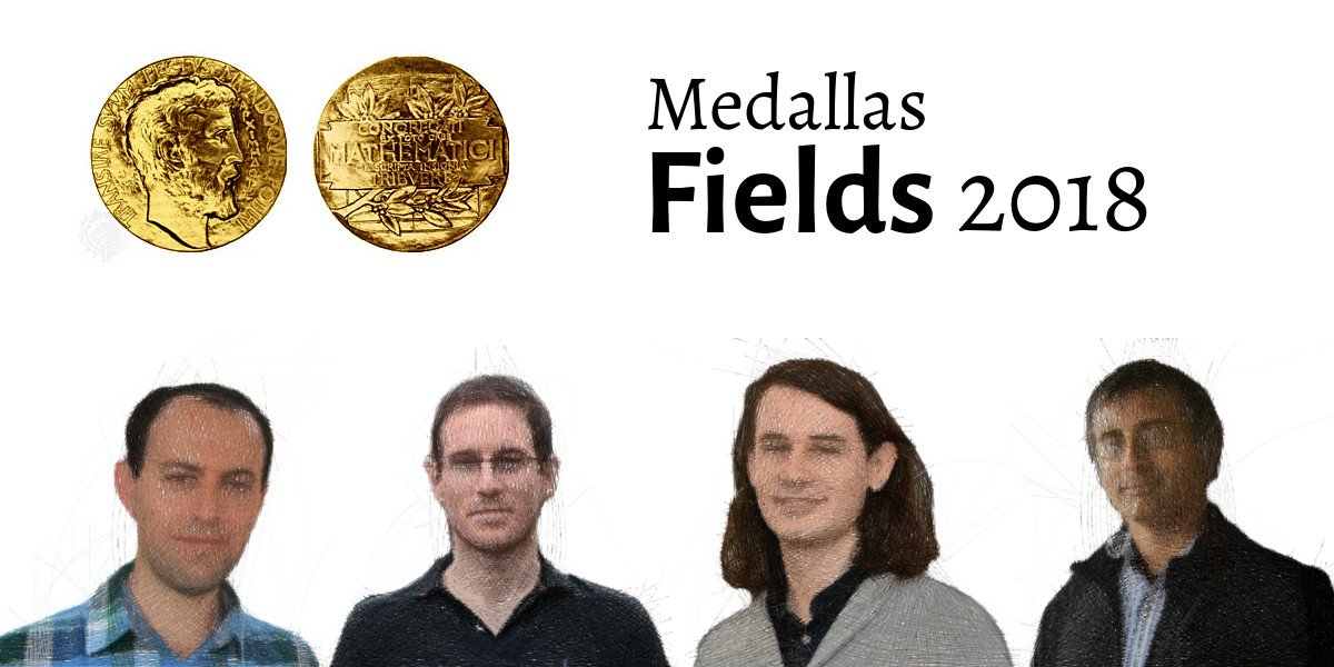 🧮 Para los que no lo hayáis visto todavía, hoy se ha presentado a los ganadores de las Medallas Fields 2018 en el <a href="/ICM_2018/">ICM2018</a>: Birkar, Figalli, Scholze y Venkatesh. Vamos a comentar rápidamente por qué han logrado este reconocimiento.

¡Dentro hilo!👇