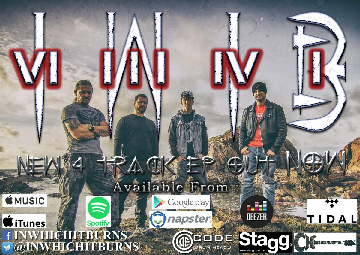 InWhichItBurns's tweet photo. InWhichItBurns new EP out now!!! Give it a whirl if your a fan of old / new school thrash heaviness!! ๐ค๐ค๐ค
#Getsyouplaying
#staggmusic
#staggfamily
#staggcymbals
#CharvelGuitars
#officialbcrich
#bugeraamps
#line6
#blackstaramps https://t.co/qD5aika0oj