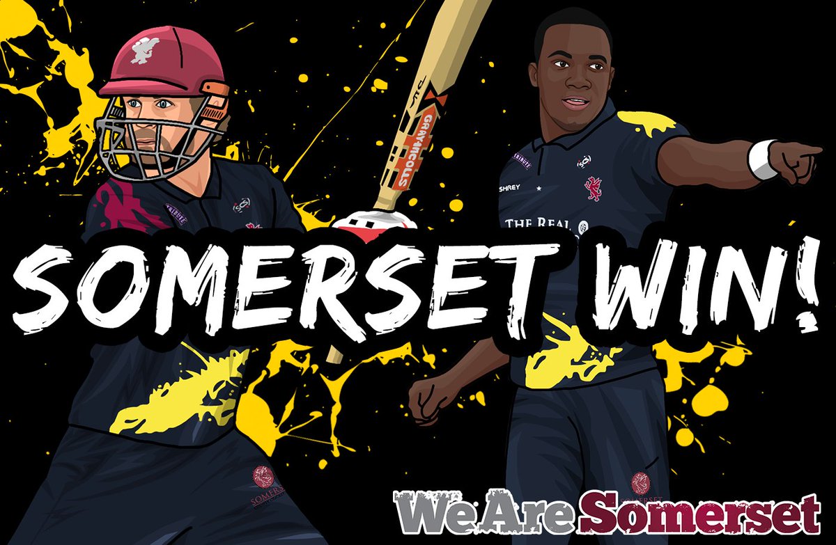 SOMERSET WIN BY 16 RUNS 🍾🍾🍾🍾

#WeAreSOMERSET