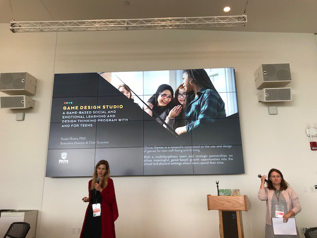 drgamermom's tweet photo. Awesome presentation by iThrive's @susanerivers and EdTogether's @g_schlichtmann on working with teens to design games for social and emotional learning (#SEL). @TheCLAlliance #cls2018 #cls18 #connectedlearning https://t.co/Eg0yIvY5fR