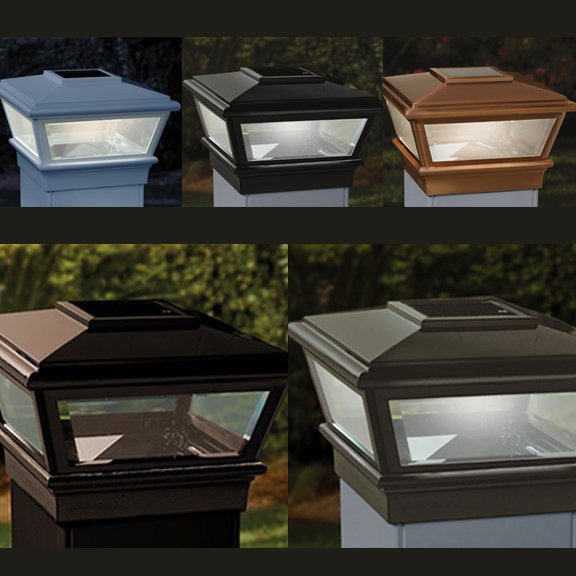 VersaCap Solar Post Caps
Fits 5x5 and 6x6 (5-1/2”) Posts:  bit.ly/2LSapxK