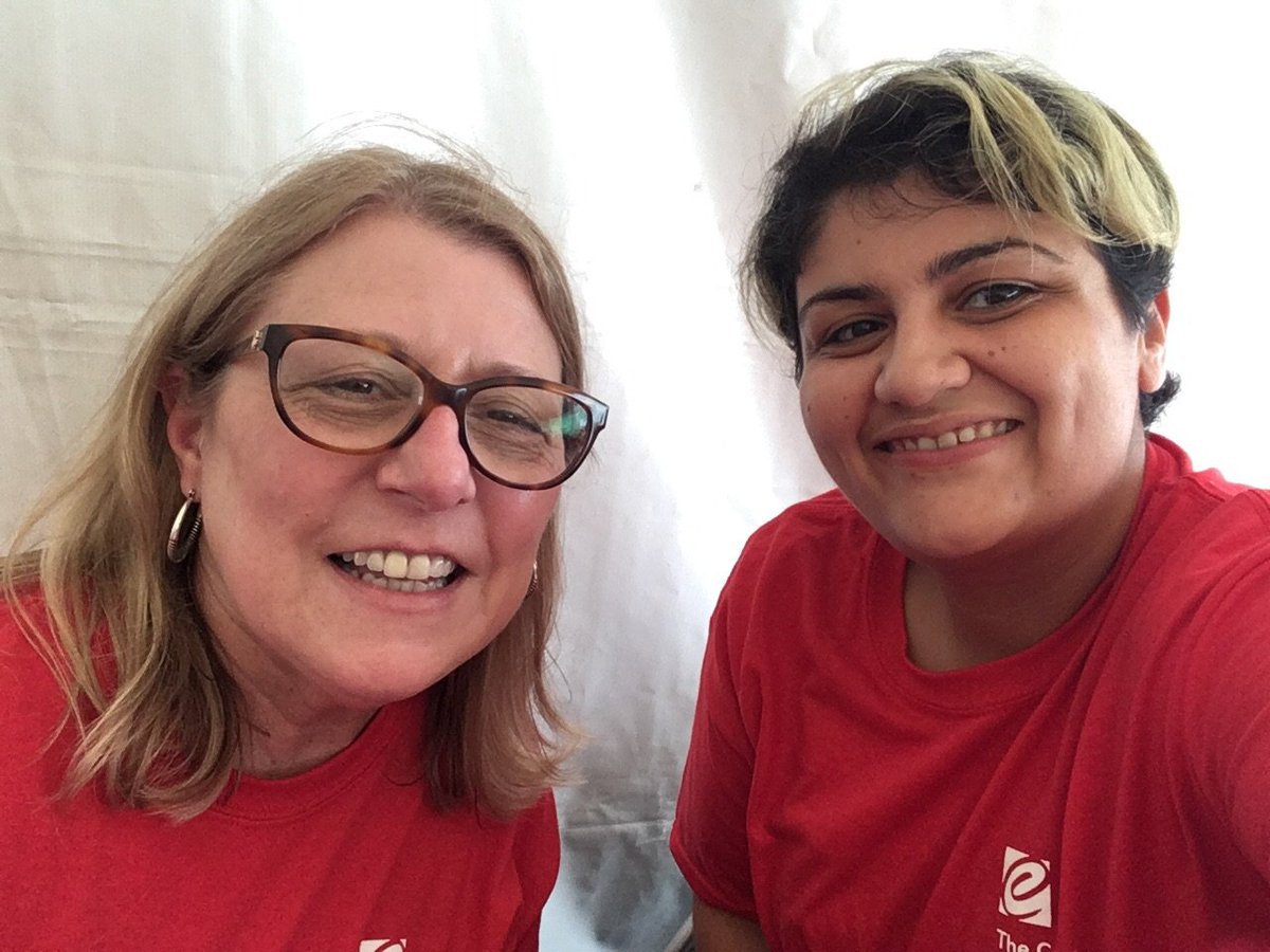 Our CDE Executive Director Sue Hetrick is now at the CDE table with CDE staffer Marly Saade at the <a href="/OhioStateFair/">Ohio State Fair</a>. Stop by the #BuckeyeHealthy <a href="/Buckeye_Health/">Buckeye Health Plan</a> Community Partners tent and say hello! Just south of Main Cardinal gate.