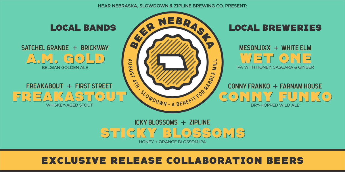 For serious, check out these cool beer collaborations! Try them all while listening to great bands this Saturday at <a href="/theslowdown/">Slowdown</a>! Tickets here: ticketfly.com/purchase/event…