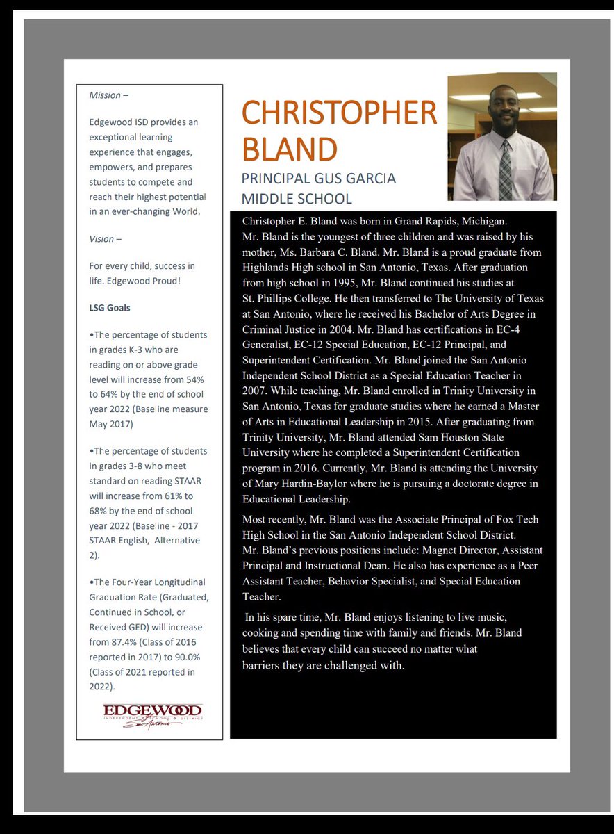 DrH_OnTheEdge's tweet photo. Effective leaders share their journey as a reminder that our โhumanityโ is always at the forefront of how we lead others! Mr. Bland has a journey that our kids would understand and support!! Itโs an honor to serve!!
#HERNANDEZLISTENS
#DrH_OnTheEdge
#LEADERSHIPHUMILITY https://t.co/KMnir6KMu0