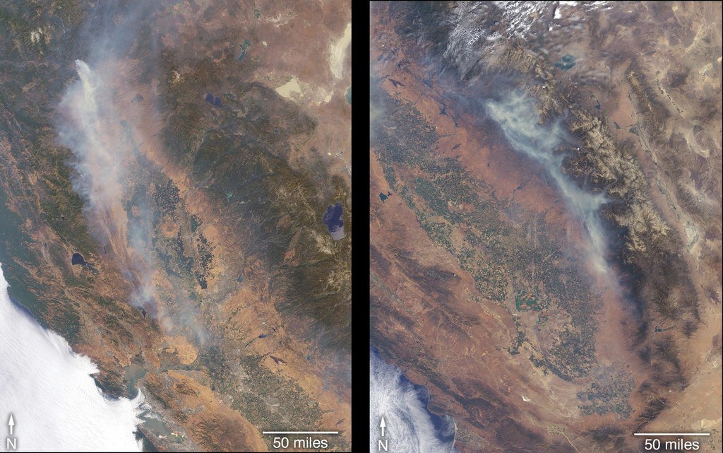 jmoore_nr's tweet photo. Satellite Views Fires Raging in California via NASA https://t.co/rLWa3TkJDf https://t.co/d2eauNFzPE