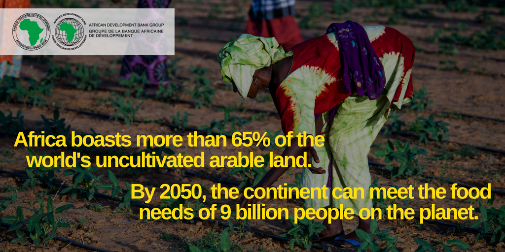 AfDB_Group's tweet photo. A simple formula: 
#Agriculture + industry, manufacturing and processing capability = strong and sustainable economic #development. https://t.co/VhZhsTPe1P