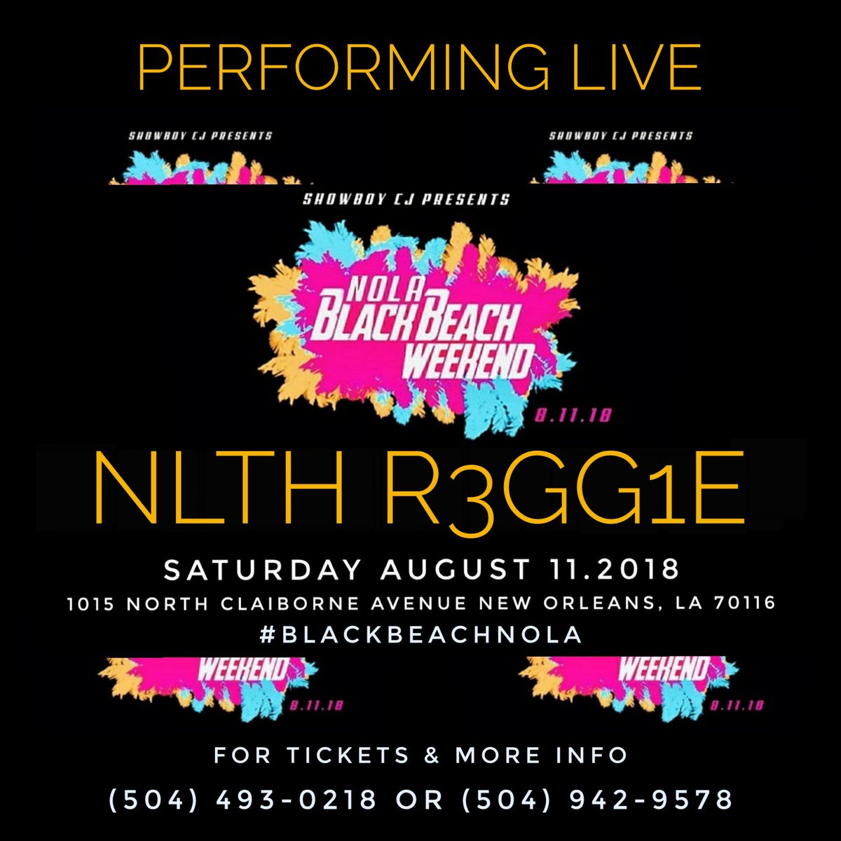 NLTH_R3GG1E's tweet photo. Come fwm August 11th 📍 I’m performing live 🎟 Get your tickets from @showboyizzy &amp; @showboycj  #blackbeachnola #freekernal #freescoota #NLTH https://t.co/O3xvaBEjCL