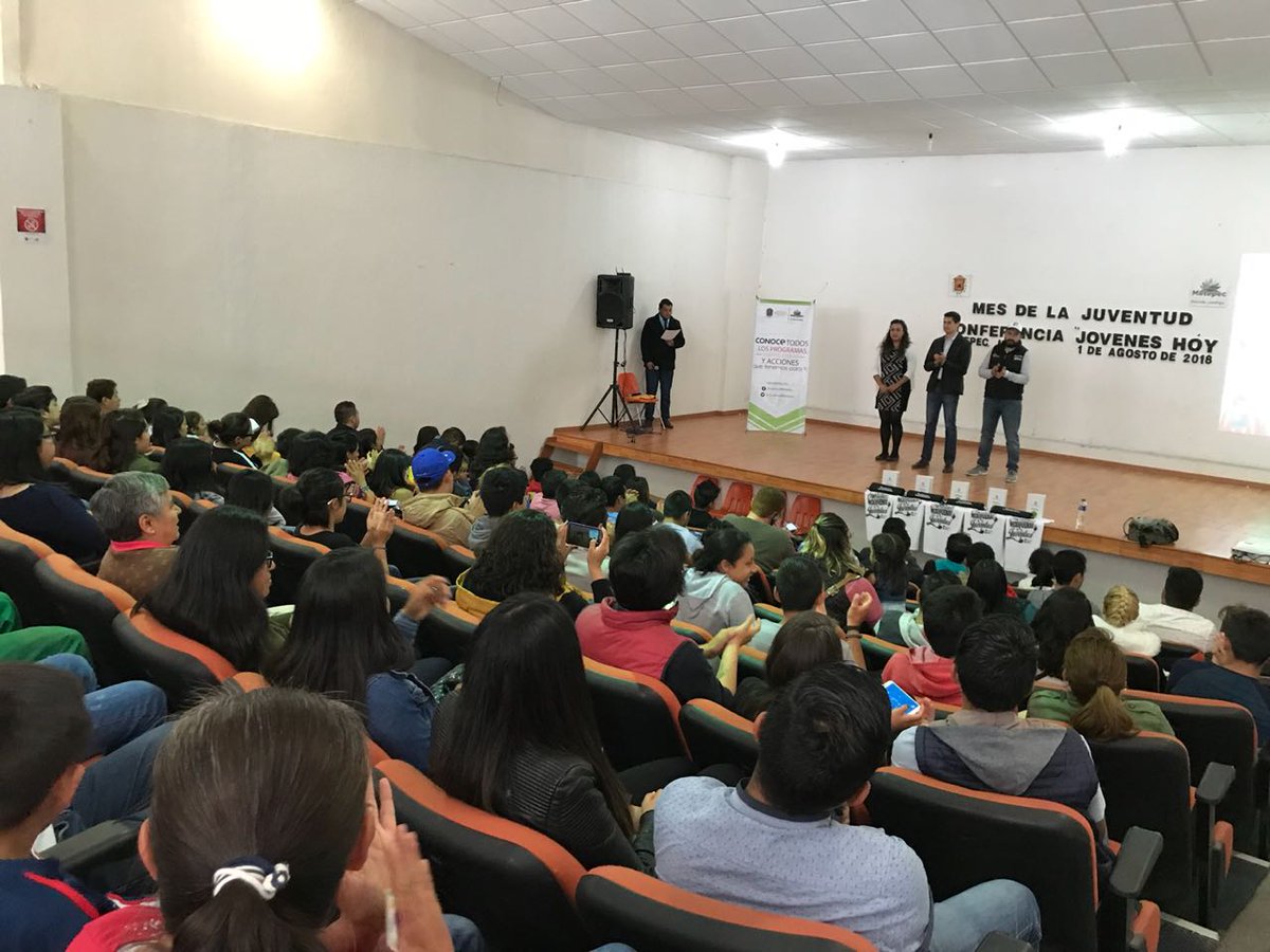 RaulRojoRuiz's tweet photo. Comenzando el #MesDeLaJuventud el @IMEJ_ en coordinación con @JuventudMetepec brindó la conferencia #JovenesDeHoy dirigida a jóvenes y servidores públicos de #Metepec
#SomosJuventudYFuturo
#TeamJuventud
#SomosIMEJ https://t.co/d2NSmFoLwp