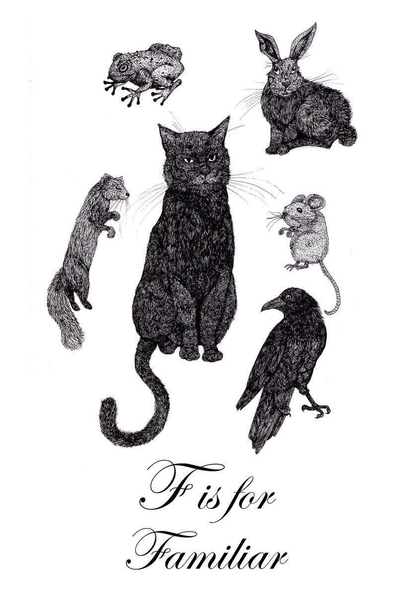 #witchcraft #witchesalphabet #occult #occultillustration #gothicillustration coming soon to charliescrazycouture.com  #blackcats #magic