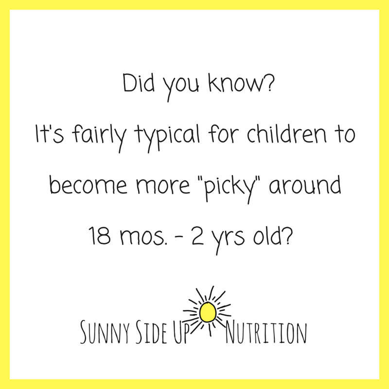 Anna, here! It's typical for children to become more 'picky' around 18 most - 2 yrs old? Keep offering a variety w/out pressure.  It may take several years, but children expand variety in school yrs. ow.ly/G8ei30le1lM #rdchat #rd2be #familyfeeding #parents #edwarrior #kids