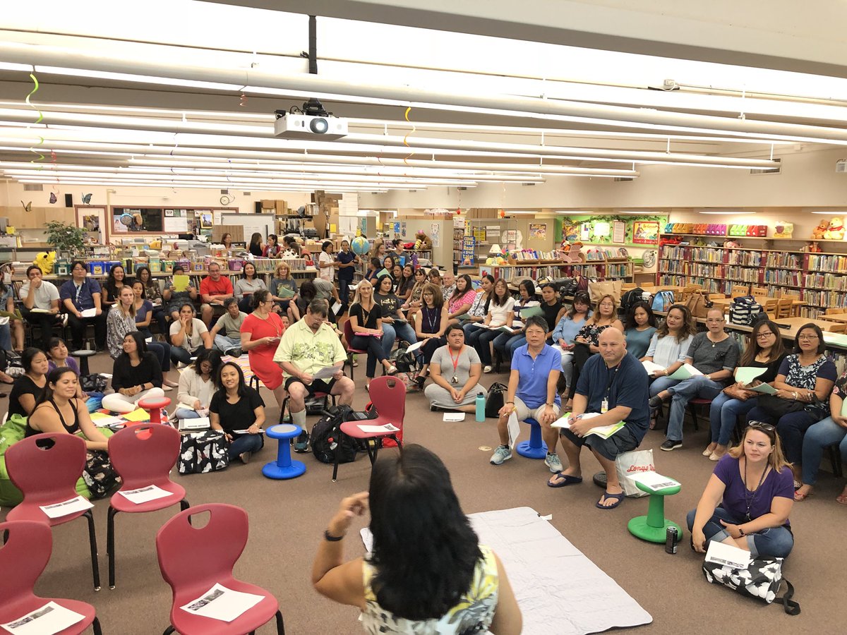 EBESBees's tweet photo. Starting our year with our entire faculty. We are hearing from Civil Rights Compliance Office and building shared understandings because #allmeansall. We are #lifelonglearners, it’s the #EBWay. @HIDOE808 @HIDOE808_DrK @Stajima1Stajima @ckschoolsupport https://t.co/u27Czn7cJu