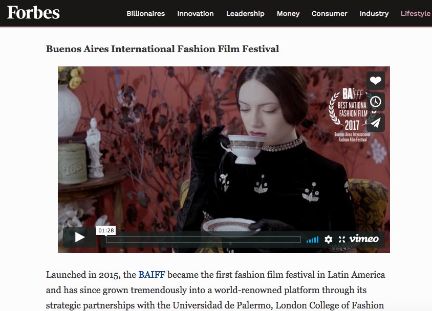 Ser el primer festival de fashion films de Latinoamérica es un orgullo para nosotros, y ahora la revista <a href="/Forbes/">Forbes</a> nos incluyó como uno de los cinco mejores del mundo ¡Celebremos!

Acá la nota completa > bit.ly/2O1iE88
