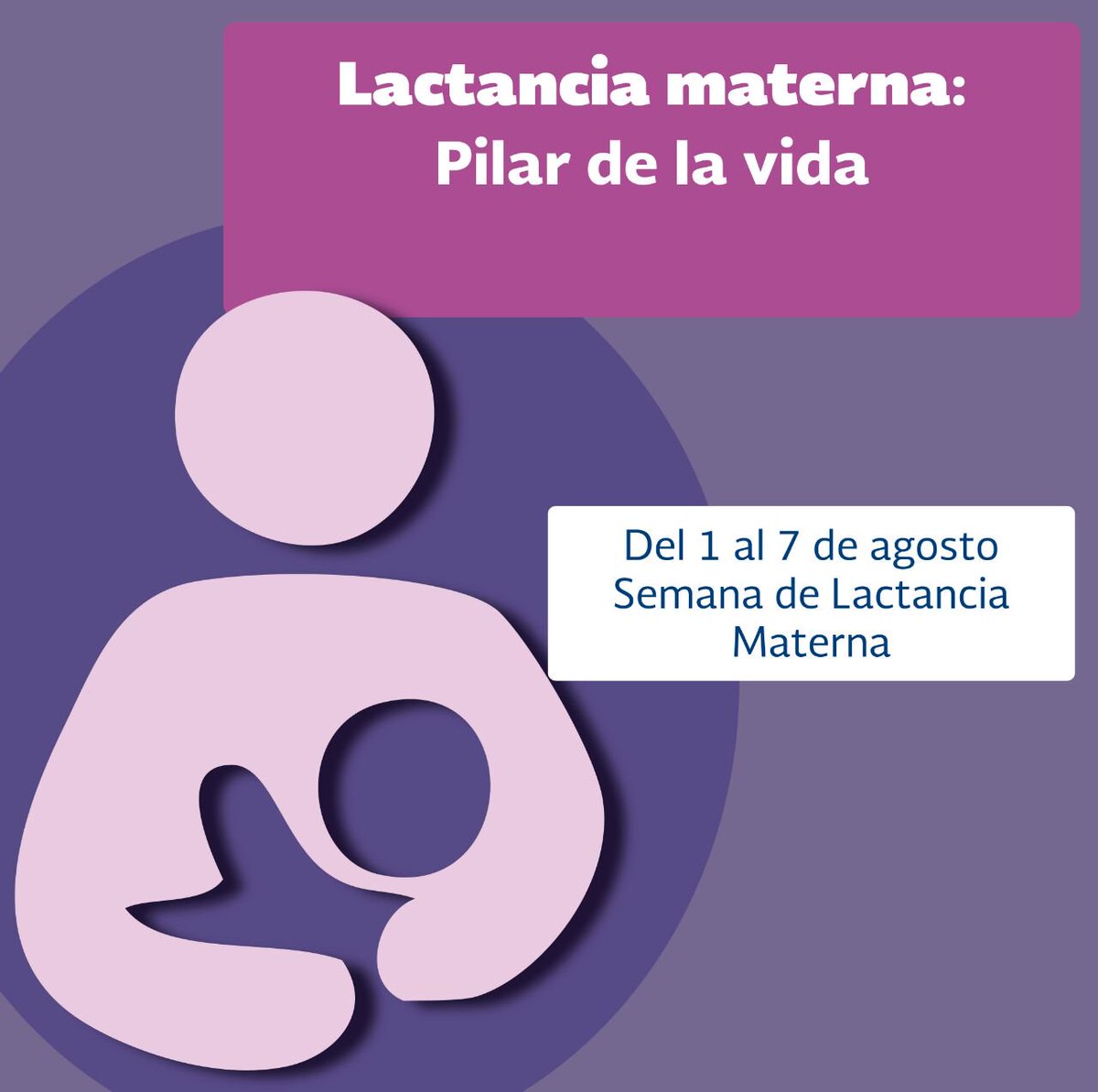 Semana Mundial de la Lactancia Materna 2018: Pilar de la vida
Para que las y los bebés crezcan sanos se recomienda brindarles lactancia exclusiva, alimentarlo únicamente de leche materna, desde el nacimiento hasta los primeros 6 meses de vida. ow.ly/4sot30le4lv  #SMLM2018