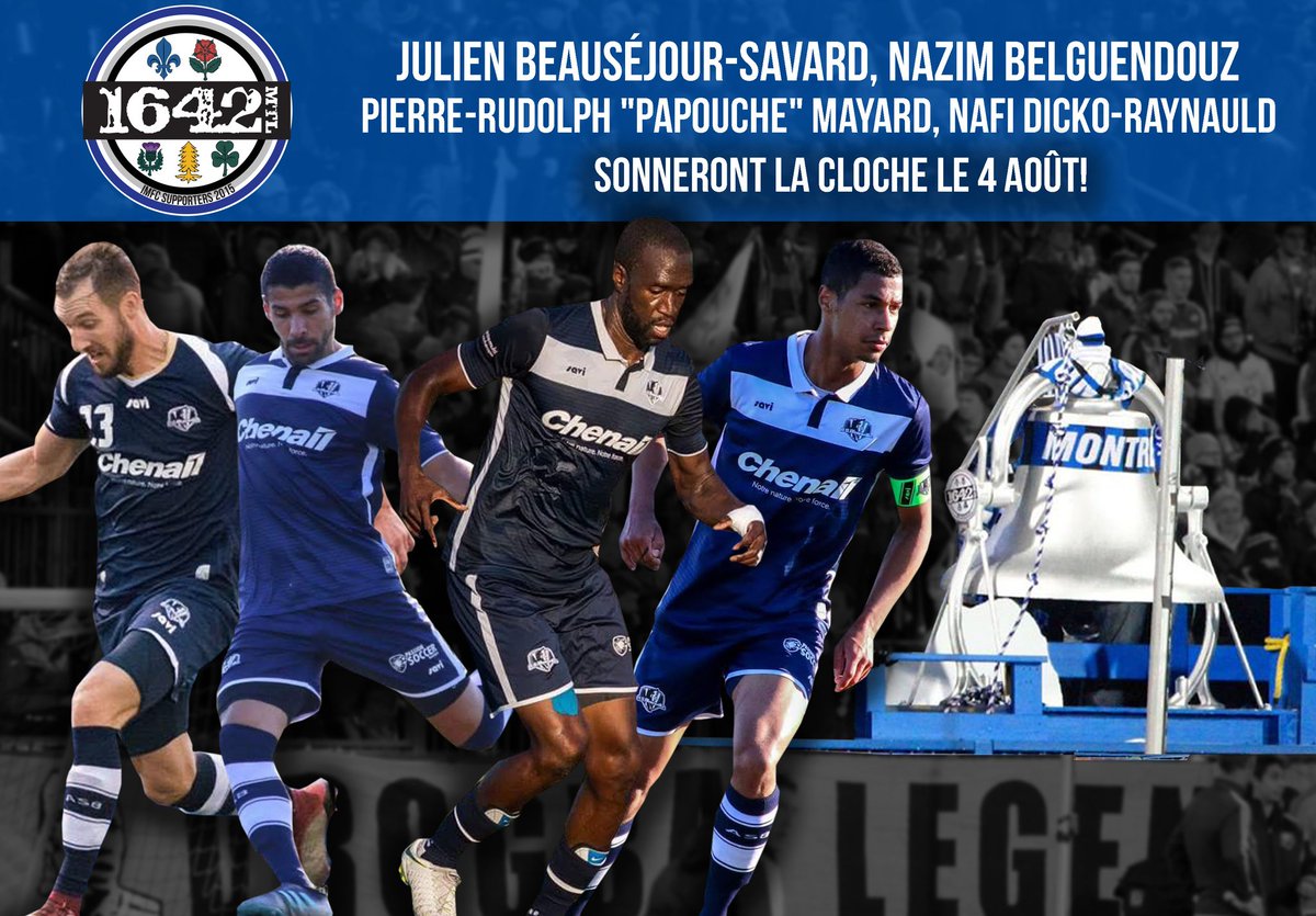 1642Montreal's tweet photo. Des gars semi-pro qui ont ébranlé la culture foot au Québec. Maintenant, il est temps de les remercier et de les laisser sonner la cloche pour #IMFC
Allez @ASBlainville!
Merci de nous avoir fait rêver!

#1642MTL https://t.co/F0zElKTBkT