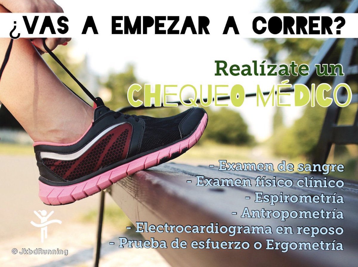 JOCARunning's tweet image. #TipsRunning ✅¿Por qué es importante un #ChequeoMédico? 👩🏻‍⚕️Para conocer el nivel de tu condición física e identificar posibles factores de riesgo...
#tips #LoveRunning #YoElegíCorrer #AmoCorrer #SoyCorredora #running #runner #runners #corredor #corredora #correr #run