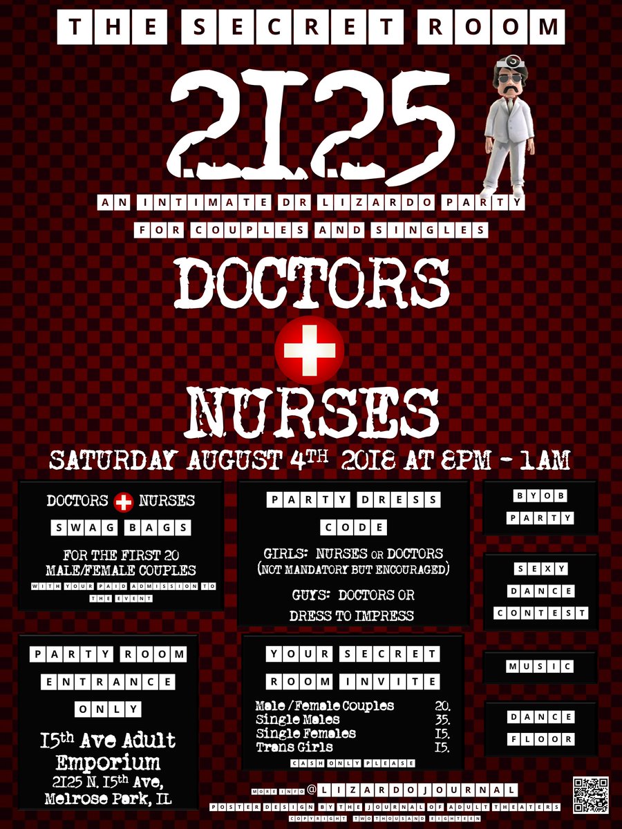 15th Ave Adult On Twitter 3 Days To Go Docs Secret Room 2125 Party Doctors Nurses On Saturday 8 Pm At 15thaveadult Party Room In Chicago 15th Ave Adult On Twitter 3 Days To Go Docs Secret Room 2125 Party Doctors Nurses On Saturday 8 Pm At 15thaveadult Party Room In Chicago