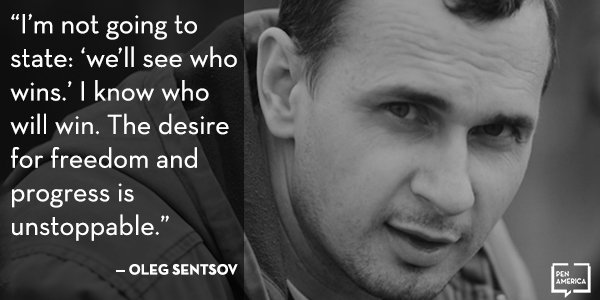 PENamerica's tweet image. Today marks day 80 of jailed Ukrainian filmmaker Oleg Sentsov&apos;s hunger strike. Learn more about his case here: bit.ly/2ujwnRP #FreeOlegSentsov