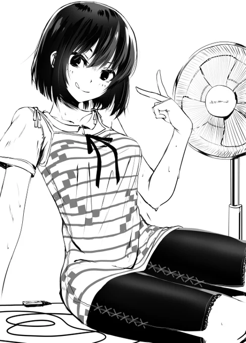 キャラクタードローイング。熱帯夜。 