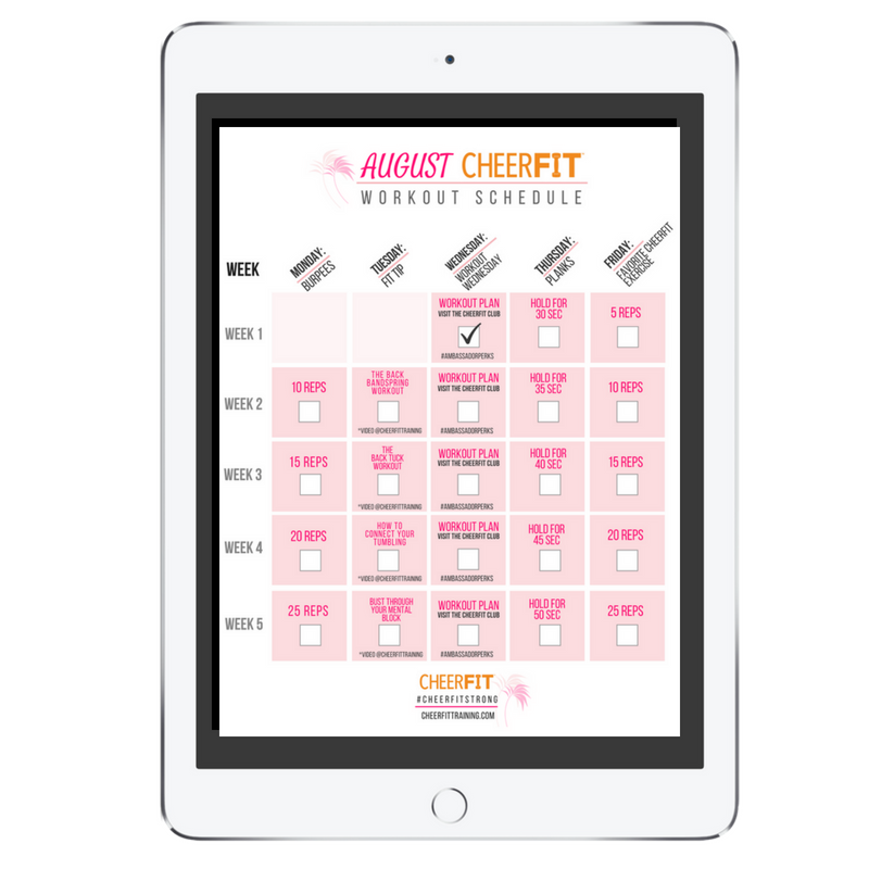 We are focusing on building confidence for tumbling!! Get your FREE CHEERFIT workout plan &amp; start tracking your success today 👉cheerfittraining.com/challenge