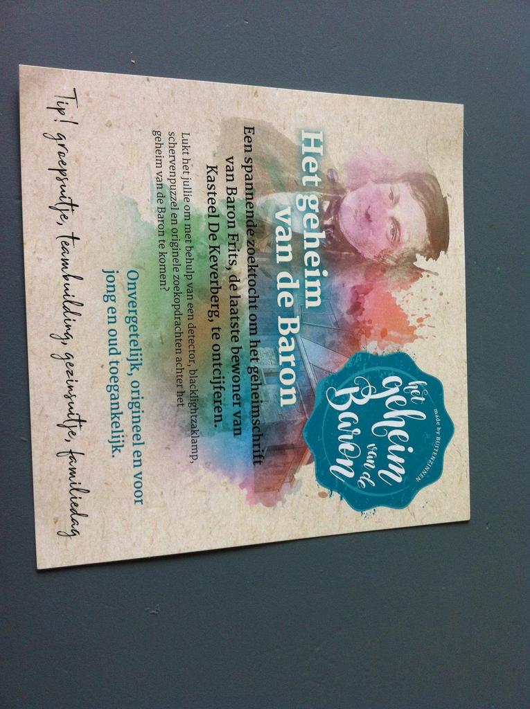 NIEUWE activiteit van BuitenZinnen bij Kasteel De Keverberg: Het Geheim van de Baron. Boek via Info@buitenzinnen.eu