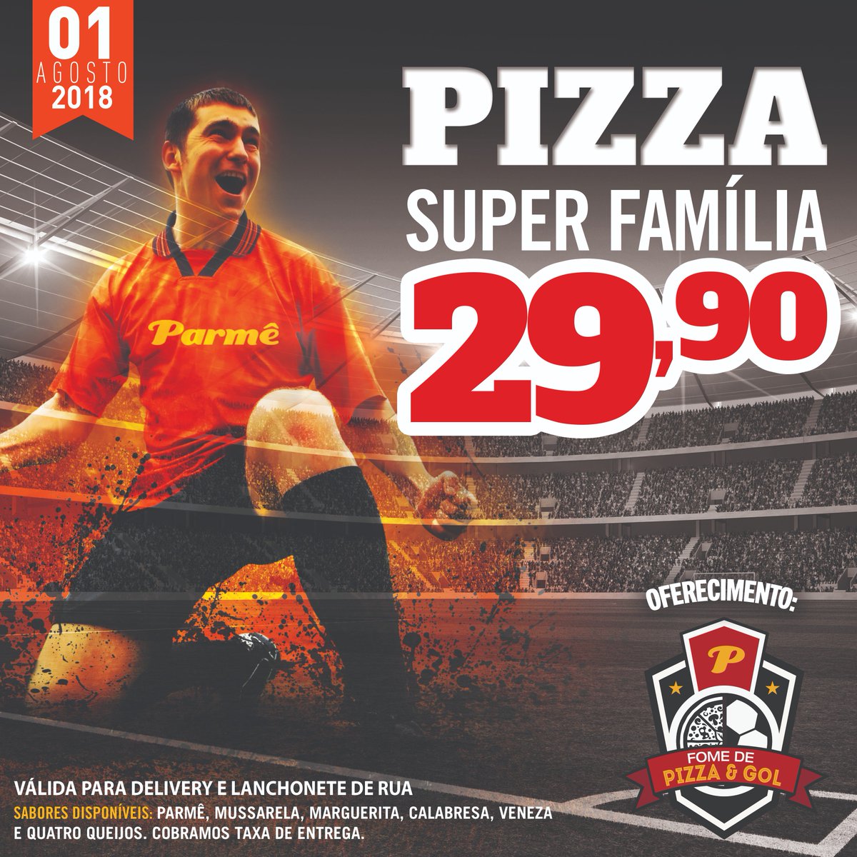 parmebr's tweet photo. Aquela fome de Pizzas e Gols  🍕🤑🛵📱🍕⚽⚽

1 Pizza Super-Família por apenas R$29,90* Vai perder?!! 

#pizza #PizzaParme #pizzalover #pizzagram #instapizza #pizzas #pizzatime #food #instafood #foodporn #foodphotography #comendopelomundo #Futebol #FomedePizzaeGols #gordelicia https://t.co/lsPm5huyTI
