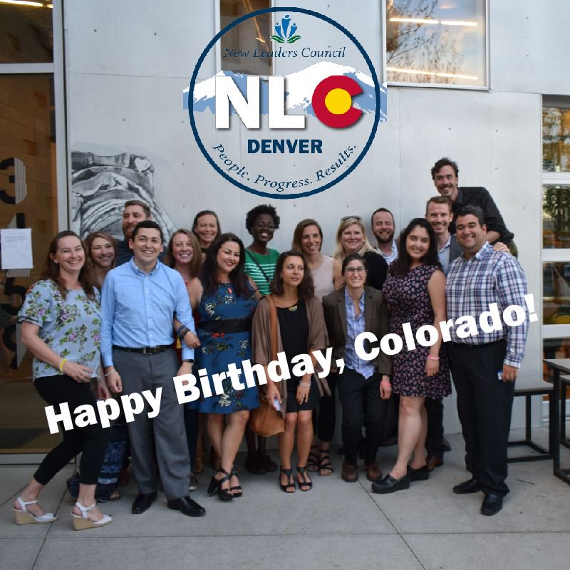 NLCDenver's tweet photo. Happy #ColoradoDay from #NLCDenver! We celebrate our #CentennialState 's 142 years, knowing new progressive Millennial thought leadership is on the horizon. Millennials will be the generation to truly change our institutions in CO. Join us! #NLC #NLCFamily https://t.co/6c1JTDaTbZ https://t.co/UT1jbsFpMl