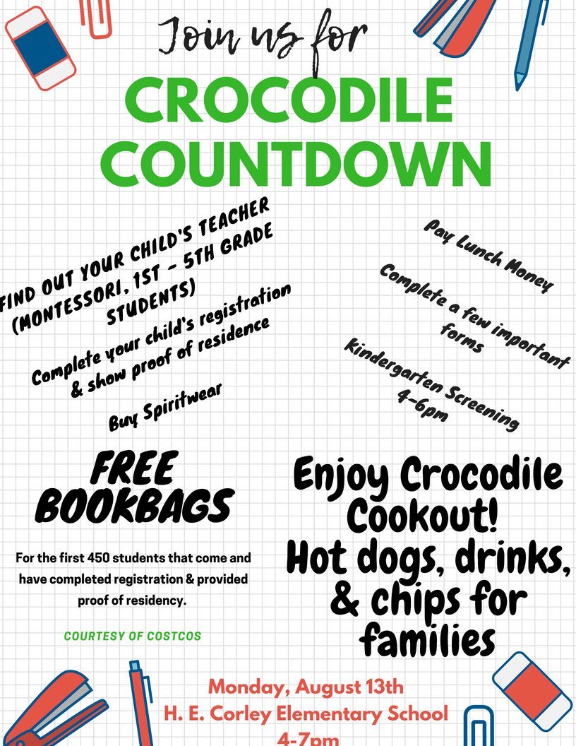 Join us for Crocodile Countdown! This annual event is so much fun. We can’t wait to see our Classy Crocodiles. We’ve missed you all! #HECLeads
