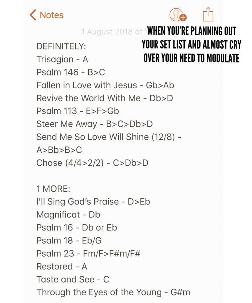 DylAndTheMusic's tweet image. I feel like it’s a constant problem for me… Who else loves #keychanges? Getting ready for my performance at @thesoulfest! #modulation #modulationnation #ineedanintervention #setlist #dylanandthemusic