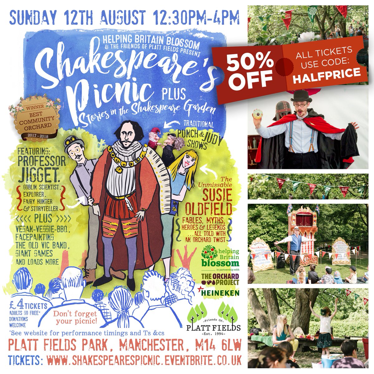 HelpBritBloss's tweet image. *** MANCUNIAN PARENTS ***
With an expert storyteller, a professional goblin scientist, free face painting and a historical hipster with a penchant for prose - parents of Manchester had better have better plans on Sunday 12th August. 
TICKETS HERE: bit.ly/shakiespicnic