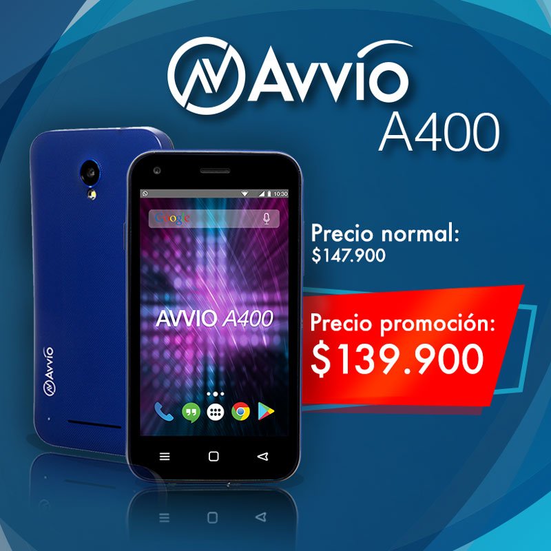 AvvioColombia's tweet photo. Siempre hay tiempo para aprovechar grandes ofertas 😱, el #AvvioA400 bajó de precio a tan solo $139.900 👈 hasta el viernes 3 de agosto, no lo pienses y ve a Claro por el tuyo 📱😎. https://t.co/VTWkuPB9fB