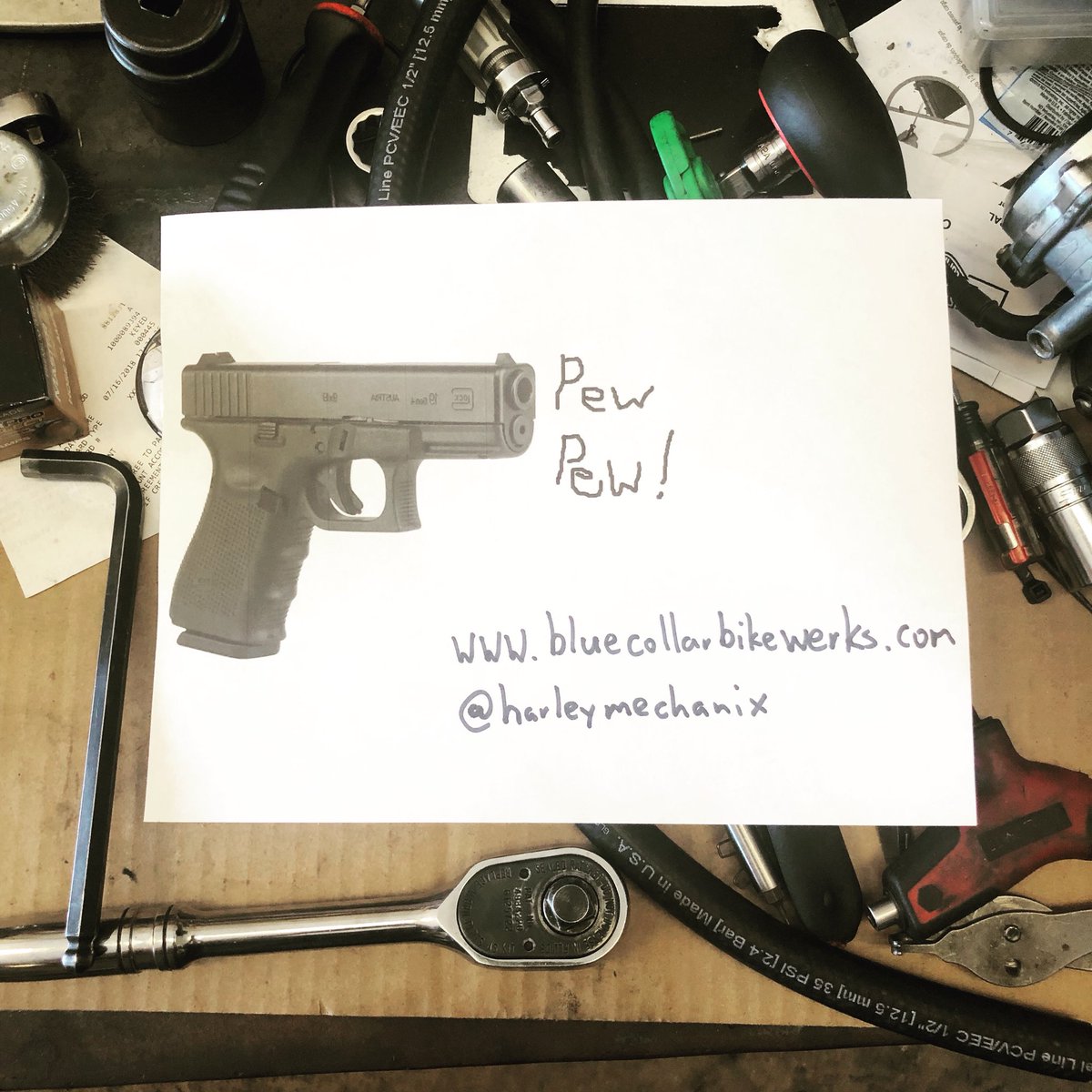 BlueCBWerks's tweet photo. Printed this on my shop printer in 3 seconds flat! #pewpew #glock19 #fullauto #bulletbutton https://t.co/0MWckOvtYw