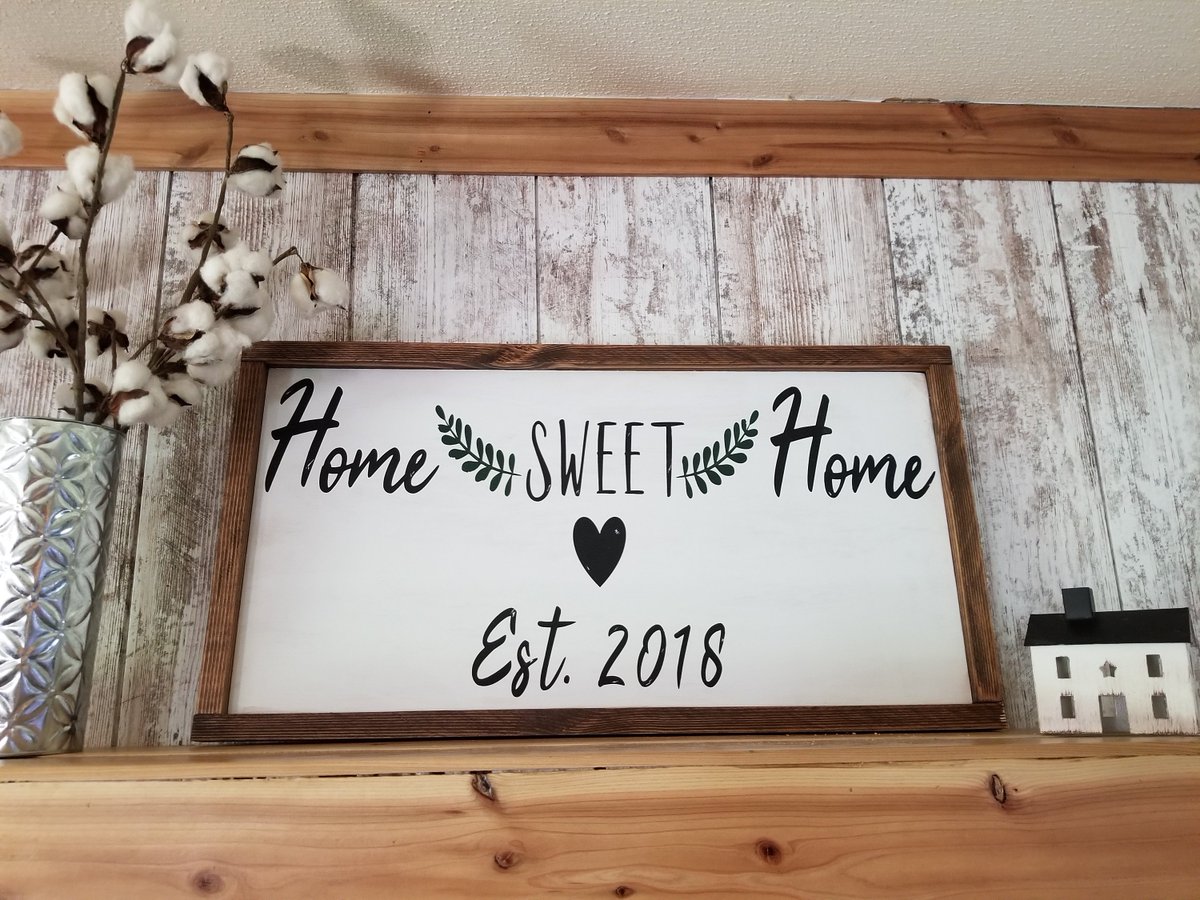 Excited to share the latest addition to my Etsy shop Home Sweet Home Sign, Housewarming Gift, Farmhouse Sign, Wall Decor, First Home, Gifts for Her, Best Selling Gifts, Established Gifts etsy.me/2OxfuKi #homedecor #homesweethome #housewarminggift #farmhousesign