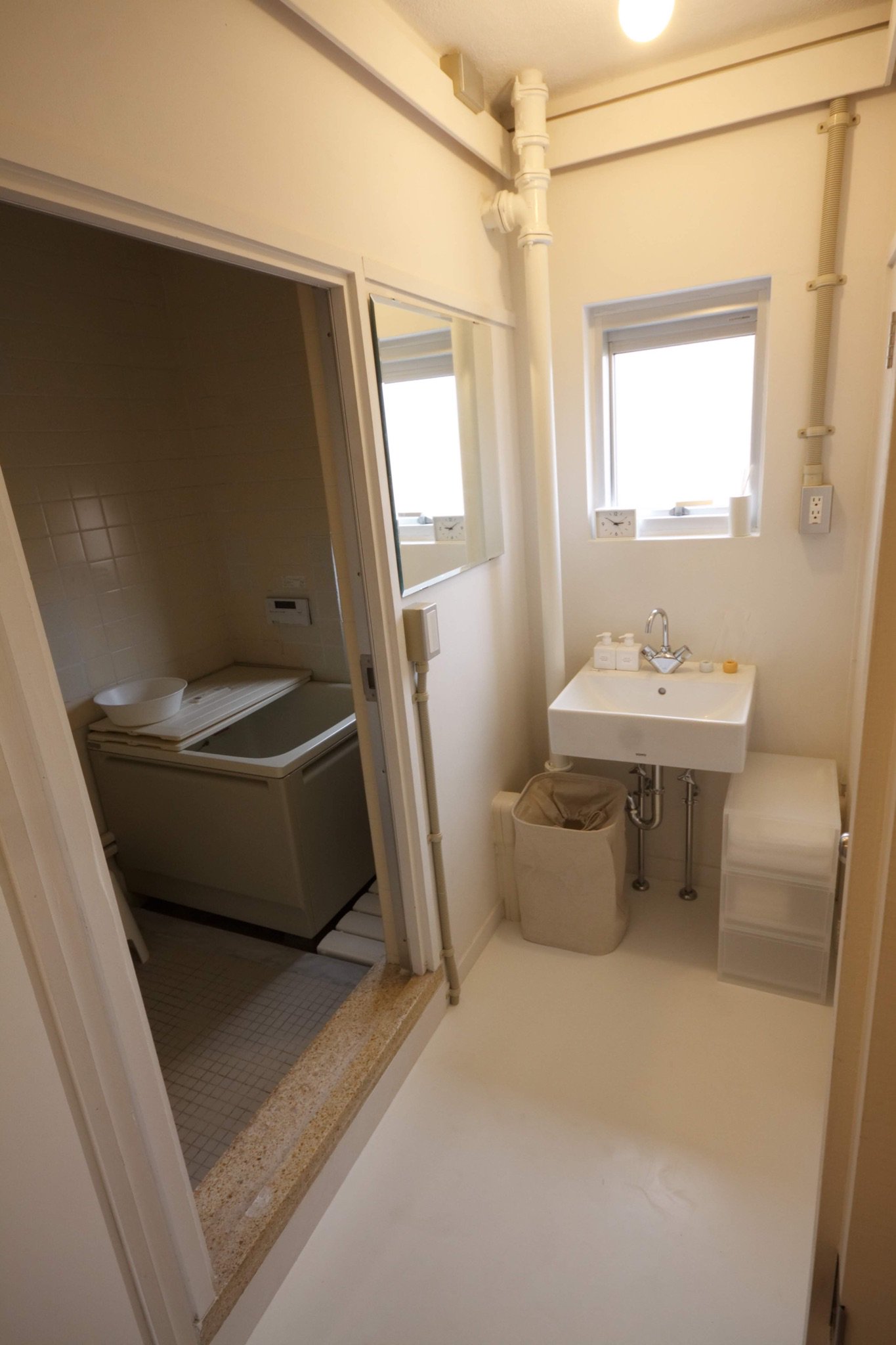 団地不動産 千里青山台団地muji Ur あまり作り込まない シンプルを楽しむ洗面所 Danchi 団地 団地暮らし 団地インテリア 団地リノベーション リノベーション リノベーションマンション リノベーション住宅 団地不動産 Simple シンプル Minimal