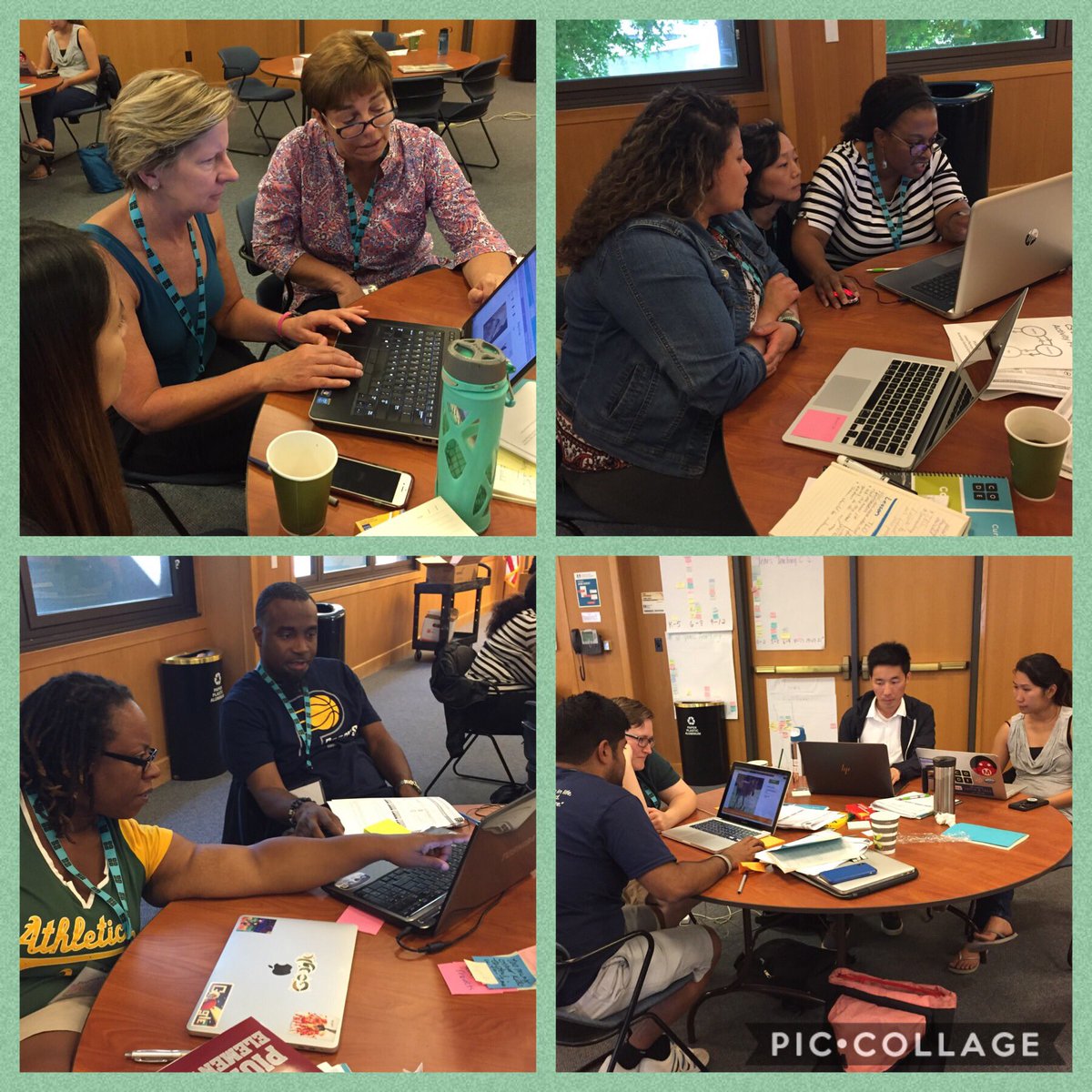 TeachChoSelf's tweet photo. The power of pair programming at work during our image lesson at @codeorg. Collaboration is facilitated through this process! #Merit18 https://t.co/beF7QfNtTy