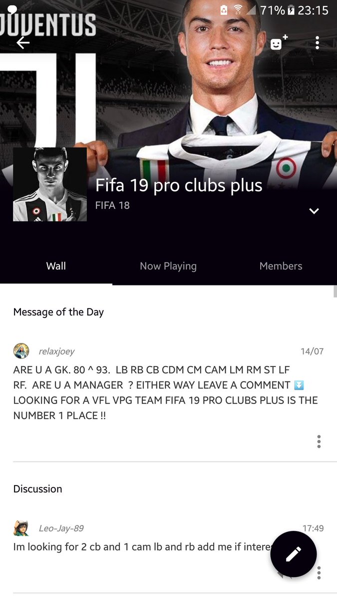 GeneticsUk's tweet image. FIFA 19 PRO CLUBS PLUS COMMUNITY JOIN TODAY