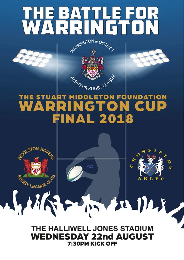 It’s the Battle for Warrington
One for the diary 
<a href="/CrosfieldsRugby/">Crosfields Rugby</a> <a href="/wolvesrl/">#uptheVikings</a> <a href="/OfficialNCL/">National Conference League - RL</a> <a href="/TheRFL/">Rugby Football League</a> <a href="/SadoreConst/">SadoreConstruction</a> <a href="/stateofmindsprt/">State of Mind</a>