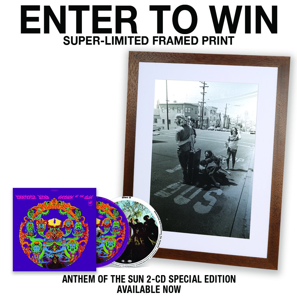 amoebamusic's tweet image. RT and follow us to win a @GratefulDead prize pack including this awesome framed print and the new "Anthem Of The Sun: 50th Anniversary Deluxe Edition" 2CD set + picture disc LP! Winner announced at 5:30pm.