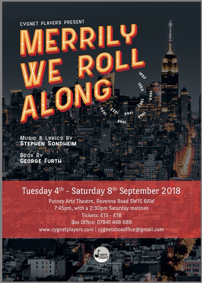 Preview: Merrily We Roll Along - @cygnetplayers performing at @PutneyTheatre sardinesmagazine.co.uk/previews/previ… via @SardinesMag