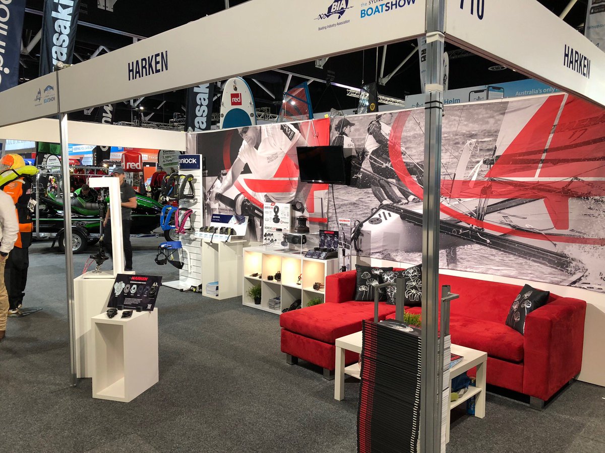 Day one of the Sydney International Boatshow. Come say hello at stand 710! #Harken #harkenaustralia #harkentechteam #AtTheFront #spinlock #ropeye #marlow