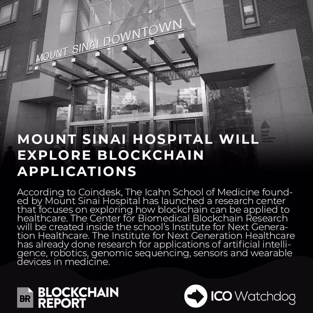 TokenCenter's tweet image. 1. McDonald’s Announces “MacCoin”
2. Mount Sinai Hospital Will Explore Blockchain Applications
3. Pantera Capital Has A Lifetime Return Of 10,136%