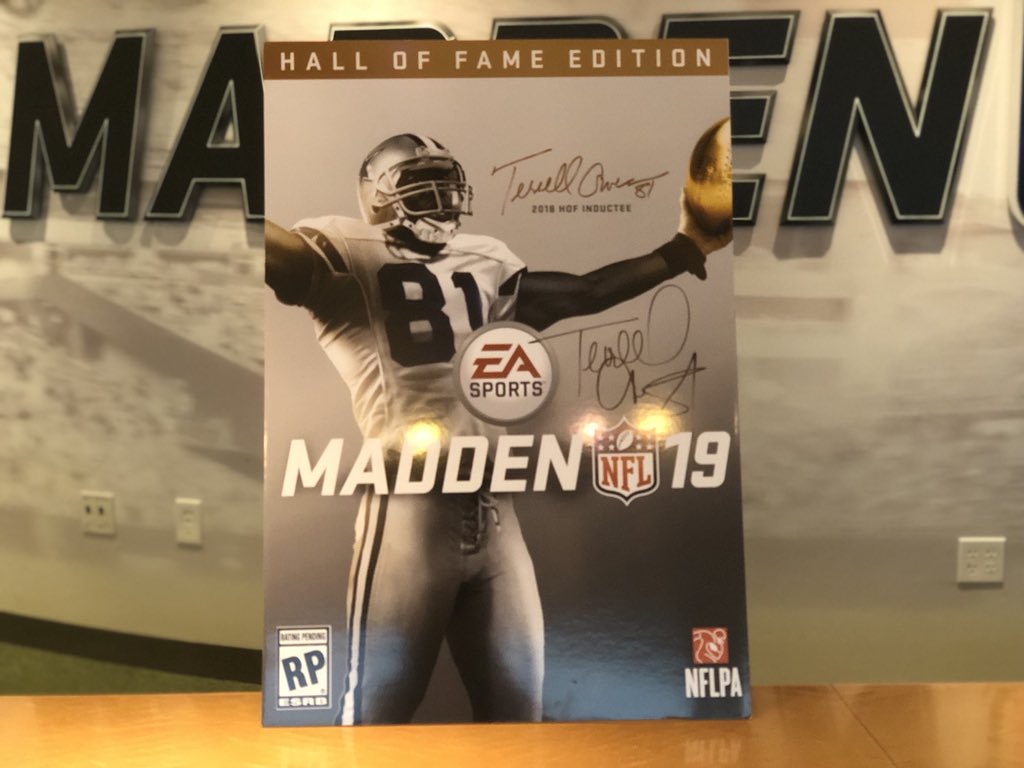 Madden Ultimate Team (@easports_mut) on Twitter photo Giant autographed Hall of Fame Cover signed by <a href="/terrellowens/">Terrell Owens</a> up for grabs! RETWEET and LIKE for a chance to add this to your collection! #MUT #Madden19
πΏ #Happy81Day #81Day
Madden NFL β19 H.O.F. Edition INFO
ππ» x.ea.com/46645 Giant autographed Hall of Fame Cover signed by <a href="/terrellowens/">Terrell Owens</a> up for grabs! RETWEET and LIKE for a chance to add this to your collection! #MUT #Madden19
πΏ #Happy81Day #81Day
Madden NFL β19 H.O.F. Edition INFO
ππ» x.ea.com/46645