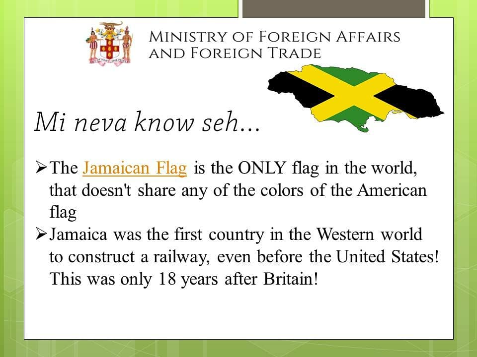 Ministry of Foreign Affairs and Foreign Trade, GOJ on X: How much do you  know Jamaica's history? As we observe Emancipation Day and our upcoming  Independence, let us reflect on our history #