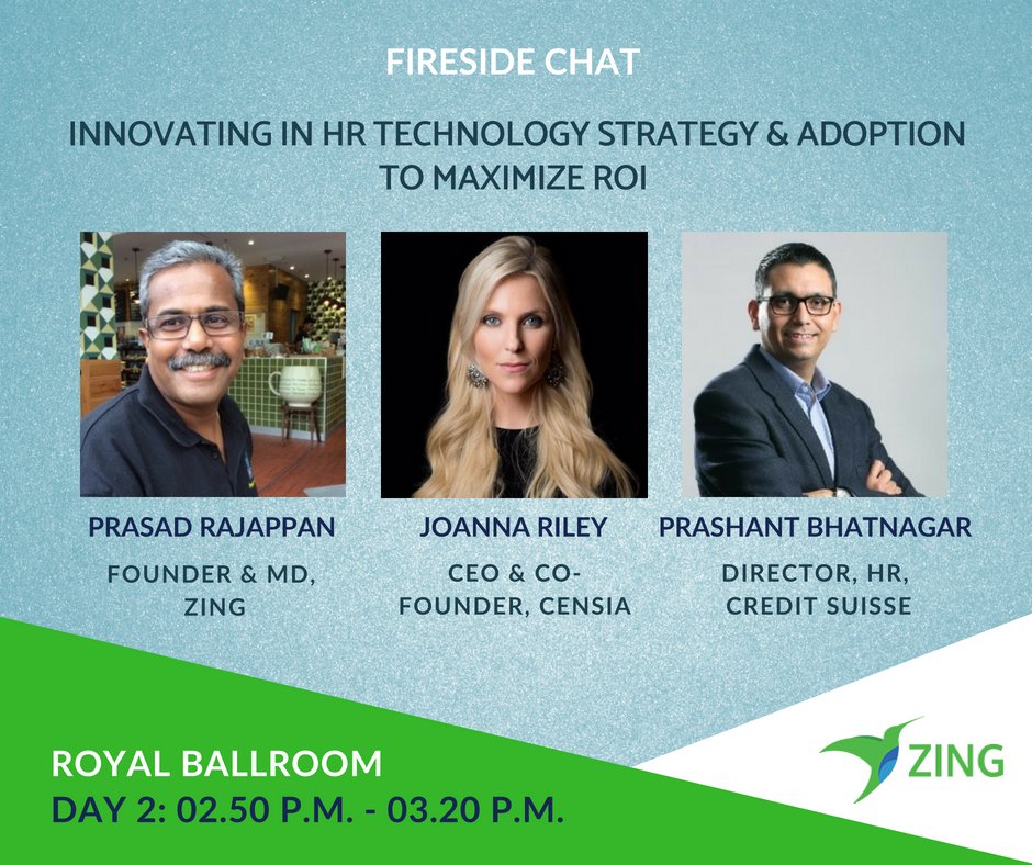 ZingHR (@zinghr) on Twitter photo Join us today for a fireside chat at #TechHR18 on 'How leveraging HR technology can help businesses improve EBITDA and how HR leaders can become active Board members driving business.' <a href="/prasad_rajappan/">Prasad Rajappan</a> @joannakiddriley <a href="/pdbhat/">Prashant Bhatnagar</a> See you there! Join us today for a fireside chat at #TechHR18 on 'How leveraging HR technology can help businesses improve EBITDA and how HR leaders can become active Board members driving business.' <a href="/prasad_rajappan/">Prasad Rajappan</a> @joannakiddriley <a href="/pdbhat/">Prashant Bhatnagar</a> See you there!