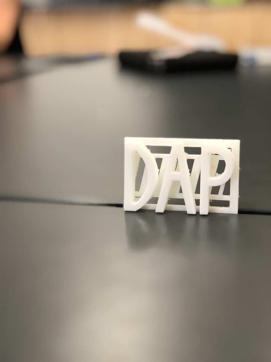 Students 3D printed a Digital Access Pass (DAP) sign today #lovemyjob❤️ #digitallife #DAP #studentsintech #nerdsruletheworld🌍 #2019DAP #watchthisspace